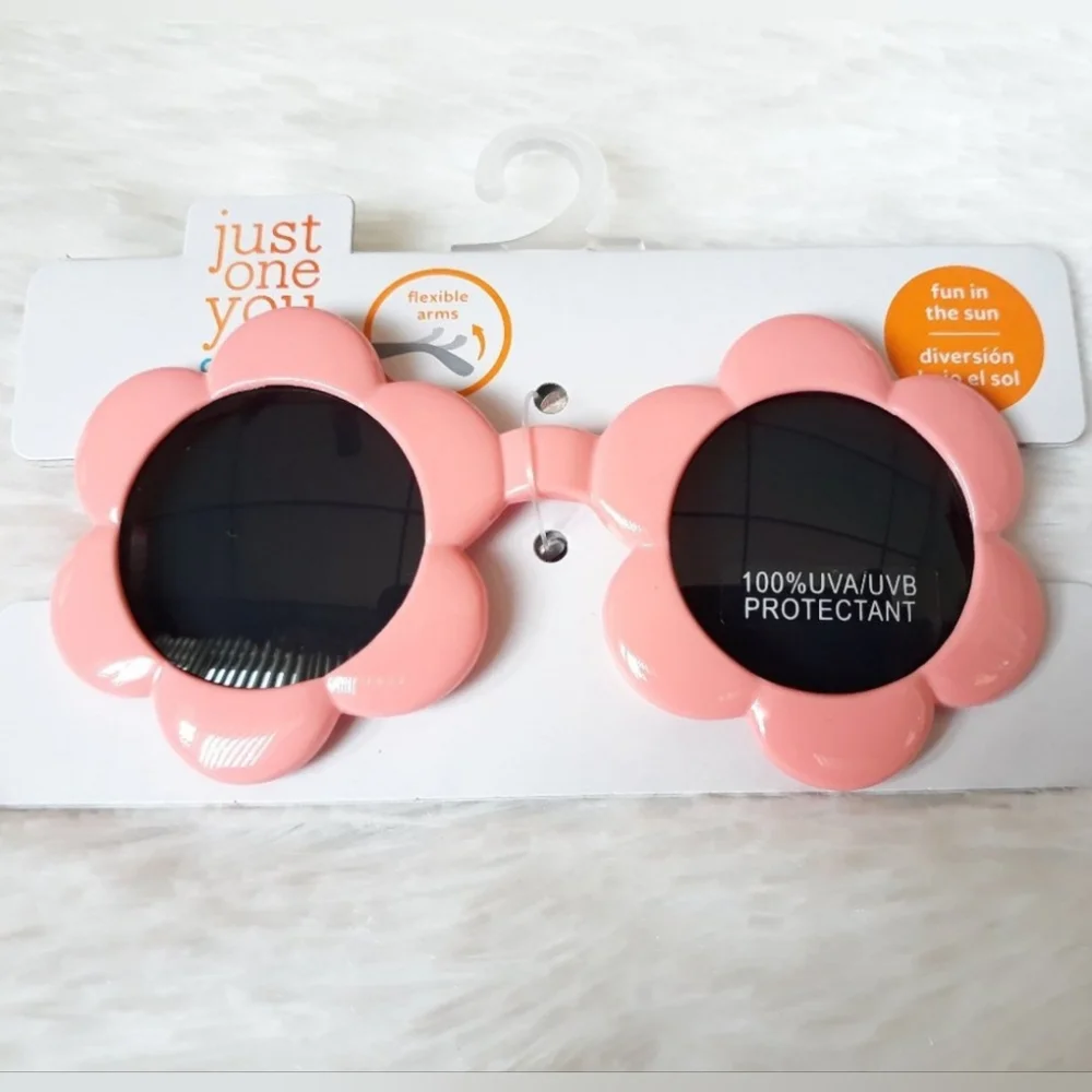 NWT Carter's Just One You Baby Girl's Floral Round Sunglasses, Peachy